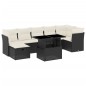 vidaXL Set Divani da Giardino con Cuscini 8 pz Nero in Polyrattan vidaXL Set Divani da Giardino con Cuscini 8 pz Nero in Polyrattan