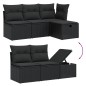 vidaXL Set Divani da Giardino con Cuscini 7pz Nero Polyrattan vidaXL Set Divani da Giardino con Cuscini 7pz Nero Polyrattan