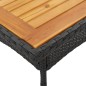 vidaXL Set Pranzo da Giardino 3 pz con Cuscini Nero Polyrattan Acacia vidaXL Set Pranzo da Giardino 3 pz con Cuscini Nero Polyrattan Acacia