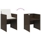 vidaXL Set da Pranzo da Giardino 17 pz con Cuscini Marrone Polyrattan vidaXL Set da Pranzo da Giardino 17 pz con Cuscini Marrone Polyrattan