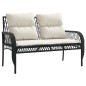 vidaXL Set Divani da Giardino 4 pz con Cuscini Nero in Polyrattan vidaXL Set Divani da Giardino 4 pz con Cuscini Nero in Polyrattan