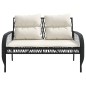 vidaXL Set Divani da Giardino 4 pz con Cuscini Nero in Polyrattan vidaXL Set Divani da Giardino 4 pz con Cuscini Nero in Polyrattan
