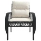 vidaXL Set Divani da Giardino 4 pz con Cuscini Nero in Polyrattan vidaXL Set Divani da Giardino 4 pz con Cuscini Nero in Polyrattan