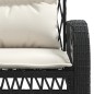 vidaXL Set Divani da Giardino 4 pz con Cuscini Nero in Polyrattan vidaXL Set Divani da Giardino 4 pz con Cuscini Nero in Polyrattan
