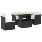 vidaXL Set Divano da Giardino 6 pz con Cuscini Nero in Polyrattan vidaXL Set Divano da Giardino 6 pz con Cuscini Nero in Polyrattan