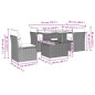 vidaXL Set Divano da Giardino 6 pz con Cuscini Nero in Polyrattan vidaXL Set Divano da Giardino 6 pz con Cuscini Nero in Polyrattan
