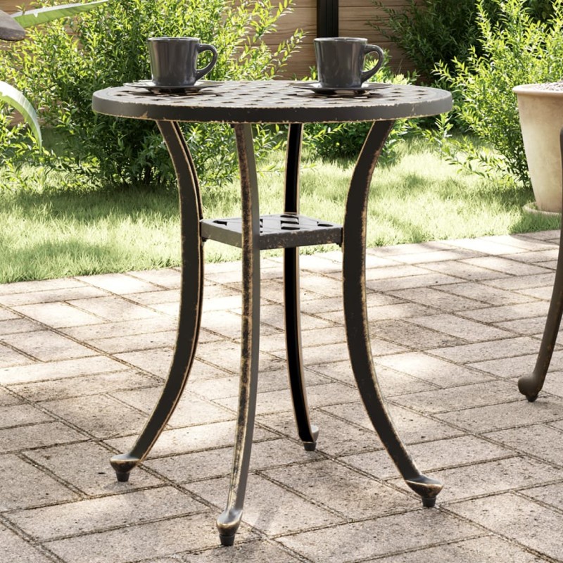 vidaXL Tavolo da Giardino Bronzo Ø48x53 cm in Alluminio Pressofuso vidaXL Tavolo da Giardino Bronzo Ø48x53 cm in Alluminio Pressofuso