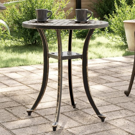 vidaXL Tavolo da Giardino Bronzo Ø48x53 cm in Alluminio Pressofuso