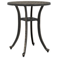 vidaXL Tavolo da Giardino Bronzo Ø48x53 cm in Alluminio Pressofuso