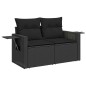 vidaXL Set Divani da Giardino con Cuscini 8 pz Nero in Polyrattan vidaXL Set Divani da Giardino con Cuscini 8 pz Nero in Polyrattan