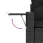 vidaXL Set Divani da Giardino con Cuscini 8 pz Nero in Polyrattan vidaXL Set Divani da Giardino con Cuscini 8 pz Nero in Polyrattan