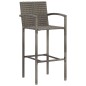 vidaXL Set Bar da Giardino 7 pz Grigio in Legno Acacia e Polyrattan vidaXL Set Bar da Giardino 7 pz Grigio in Legno Acacia e Polyrattan