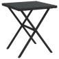 vidaXL Lettini Prendisole 2 pz con Tavolino Nero in Polyrattan