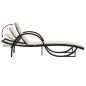 vidaXL Lettini Prendisole 2 pz con Tavolino Nero in Polyrattan
