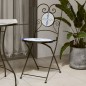 vidaXL Sedie da Bistrò Pieghevoli 2 pz Blu e Bianco in Ceramica vidaXL Sedie da Bistrò Pieghevoli 2 pz Blu e Bianco in Ceramica
