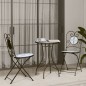 vidaXL Sedie da Bistrò Pieghevoli 2 pz Blu e Bianco in Ceramica vidaXL Sedie da Bistrò Pieghevoli 2 pz Blu e Bianco in Ceramica