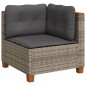 vidaXL Set Divani da Giardino 11 pz con Cuscini in Polyrattan Grigio vidaXL Set Divani da Giardino 11 pz con Cuscini in Polyrattan Grigio