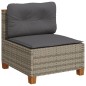 vidaXL Set Divani da Giardino 11 pz con Cuscini in Polyrattan Grigio vidaXL Set Divani da Giardino 11 pz con Cuscini in Polyrattan Grigio
