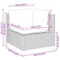 vidaXL Set Divani da Giardino 11 pz con Cuscini in Polyrattan Grigio vidaXL Set Divani da Giardino 11 pz con Cuscini in Polyrattan Grigio