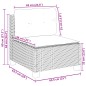 vidaXL Set Divani da Giardino 11 pz con Cuscini in Polyrattan Grigio vidaXL Set Divani da Giardino 11 pz con Cuscini in Polyrattan Grigio