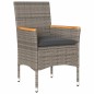 vidaXL Set da Pranzo da Giardino 9 pz con Cuscini Polyrattan e Vetro vidaXL Set da Pranzo da Giardino 9 pz con Cuscini Polyrattan e Vetro