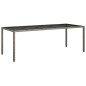 vidaXL Set da Pranzo da Giardino 9 pz con Cuscini Polyrattan e Vetro vidaXL Set da Pranzo da Giardino 9 pz con Cuscini Polyrattan e Vetro