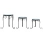 vidaXL Supporti per Piante 3 pz Blu e Bianco in Ceramica vidaXL Supporti per Piante 3 pz Blu e Bianco in Ceramica