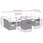 vidaXL Set Divani da Giardino con Cuscini 8 pz Nero in Polyrattan