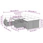 vidaXL Set Divani da Giardino 9 pz con Cuscini Nero in Polyrattan vidaXL Set Divani da Giardino 9 pz con Cuscini Nero in Polyrattan