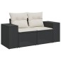 vidaXL Set Divani da Giardino con Cuscini 7pz Nero Polyrattan vidaXL Set Divani da Giardino con Cuscini 7pz Nero Polyrattan