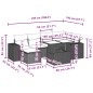 vidaXL Set Divani da Giardino con Cuscini 7pz Nero Polyrattan vidaXL Set Divani da Giardino con Cuscini 7pz Nero Polyrattan