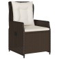 vidaXL Set da Pranzo da Giardino 9pz con Cuscini Marrone in Polyrattan vidaXL Set da Pranzo da Giardino 9pz con Cuscini Marrone in Polyrattan