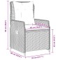 vidaXL Set da Pranzo da Giardino 9pz con Cuscini Marrone in Polyrattan vidaXL Set da Pranzo da Giardino 9pz con Cuscini Marrone in Polyrattan