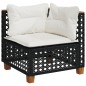 vidaXL Set Divani da Giardino con Cuscini 8 pz Nero in Polyrattan vidaXL Set Divani da Giardino con Cuscini 8 pz Nero in Polyrattan