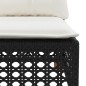 vidaXL Set Divani da Giardino con Cuscini 8 pz Nero in Polyrattan vidaXL Set Divani da Giardino con Cuscini 8 pz Nero in Polyrattan