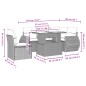 vidaXL Set Divano da Giardino 6 pz con Cuscini Nero in Polyrattan vidaXL Set Divano da Giardino 6 pz con Cuscini Nero in Polyrattan