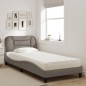 vidaXL Letto con Materasso Tortora 90x190 cm in Tessuto