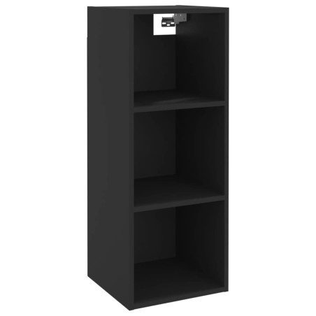 Armadietto a Muro Nero 34,5x32,5x90 cm in Legno Multistrato