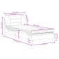 vidaXL Letto con Materasso Tortora 90x190 cm in Tessuto