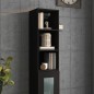 Armadietto a Muro Nero 34,5x32,5x90 cm in Legno Multistrato Armadietto a Muro Nero 34,5x32,5x90 cm in Legno Multistrato