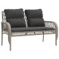 vidaXL Set Divano da Giardino 4pz con Cuscini Grigio Chiaro Polyrattan vidaXL Set Divano da Giardino 4pz con Cuscini Grigio Chiaro Polyrattan