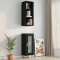 Armadietto a Muro Nero 34,5x32,5x90 cm in Legno Multistrato Armadietto a Muro Nero 34,5x32,5x90 cm in Legno Multistrato