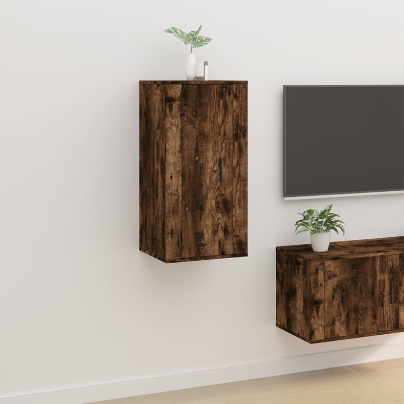 Mobile Porta TV a Parete Rovere Fumo 40x34,5x80 cm Mobile Porta TV a Parete Rovere Fumo 40x34,5x80 cm