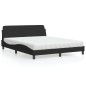 vidaXL Letto con Materasso Nero 160x200 cm in Velluto
