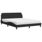 vidaXL Letto con Materasso Nero 160x200 cm in Velluto
