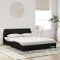 vidaXL Letto con Materasso Nero 160x200 cm in Velluto