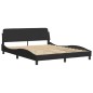 vidaXL Letto con Materasso Nero 160x200 cm in Velluto