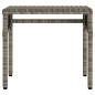 vidaXL Lettino Prendisole con Baldacchino e Tavolino Grigio Polyrattan
