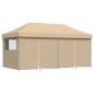 vidaXL Tendone per Feste Pieghevole Pop-Up con 4 Pareti Beige vidaXL Tendone per Feste Pieghevole Pop-Up con 4 Pareti Beige