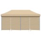 vidaXL Tendone per Feste Pieghevole Pop-Up con 4 Pareti Beige vidaXL Tendone per Feste Pieghevole Pop-Up con 4 Pareti Beige